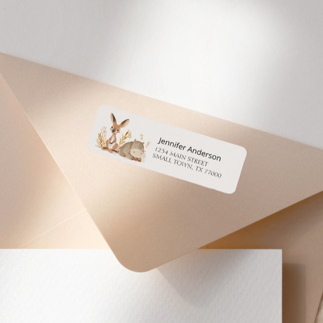 Etiqueta Endereço do Chá de fraldas Zoo Safari (Criador carregado)