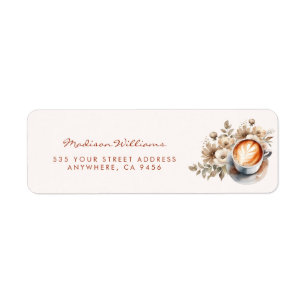 Etiqueta Endereço do Chá de Noiva Floral Boho com Tema de C