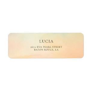 Etiqueta Endereço do Chá de panela da Nuvem 9 do Sunset Wat