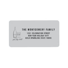Etiqueta Endereço do Champanhe Silver do Na moda Clink do p
