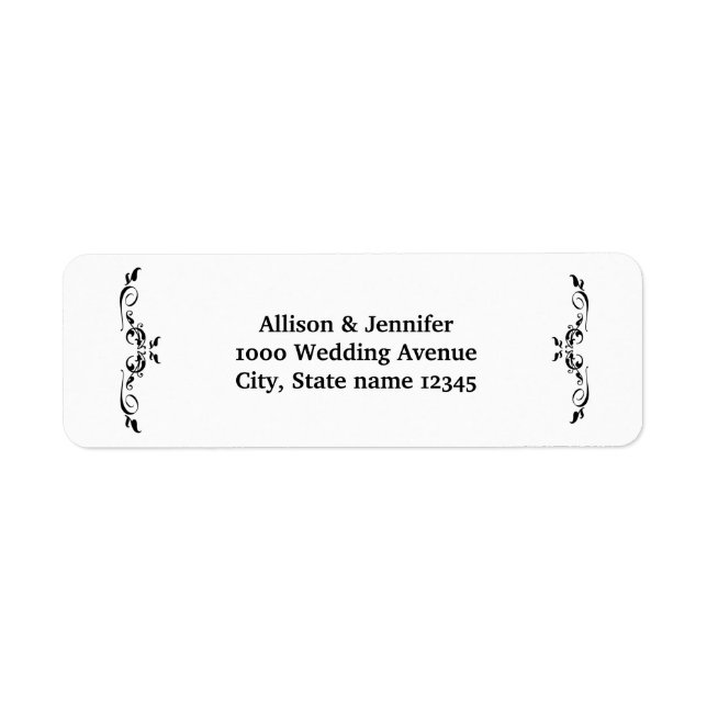 Etiqueta Endereço do Design de Retorno do Roteiro (Frente)