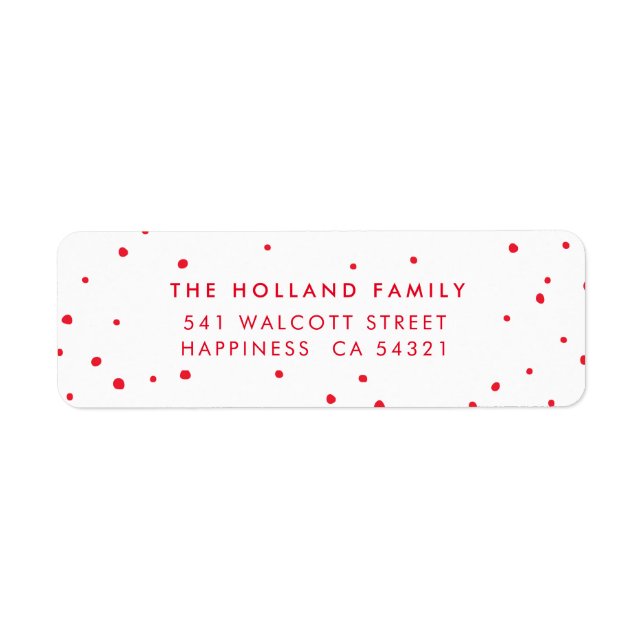 Etiqueta ENDEREÇO DO ENDIADOR manchas bonitas de neve moder (Frente)