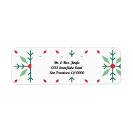 Etiqueta Endereço do floco de neve