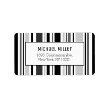 Endereço do Padrão de Stripes Brancas Negras de Ci