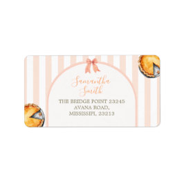 Etiqueta Endereço do primeiro aniversario Cutie Pie Orange 