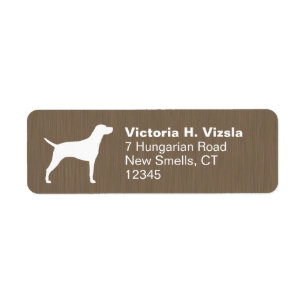 Etiqueta Endereço do remetente da silhueta de Vizsla do