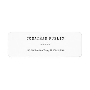Etiqueta Endereço do remetente elegante do modelo