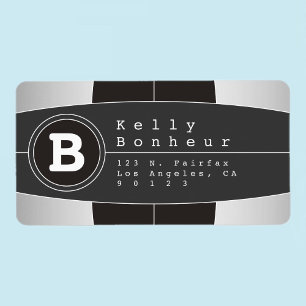 Etiqueta Endereço do remetente moderno do design geométri