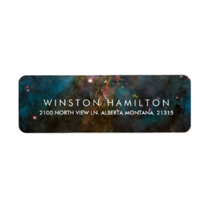 Etiqueta Endereço do remetente personalizado da nebulosa