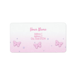 Etiqueta Endereço do rótulo - Borboleta