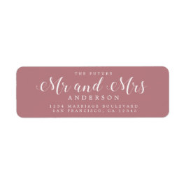 Etiqueta Endereço do Sr. Script Dusty Rosa Return