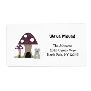 Etiqueta Endereço domiciliário novo dos cogumelos