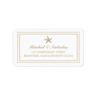 Etiqueta Endereço e-mail gracioso Dourado da estrela do ma