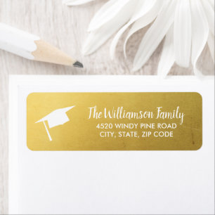 Etiqueta Endereço feito sob encomenda Dourado chique