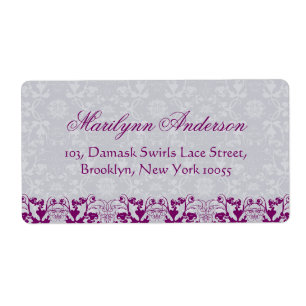 Etiqueta Endereço floral do casamento vintage do laço