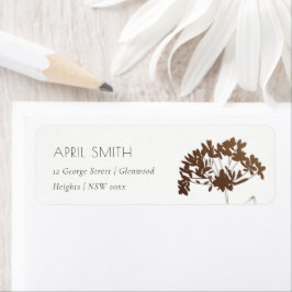 ETIQUETA ENDEREÇO FLORAL DO COBRE HIDRANGEA