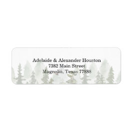 Etiqueta Endereço Florestal Woodland