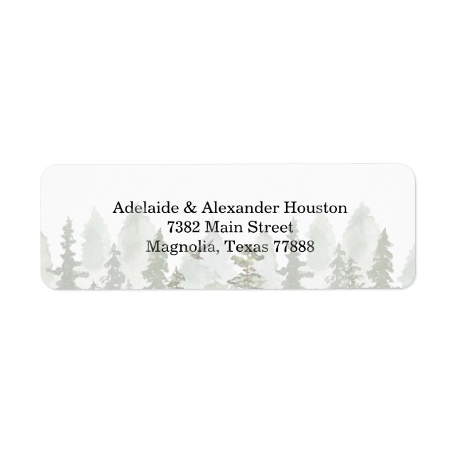 Etiqueta Endereço Florestal Woodland (Frente)