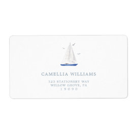 Etiqueta Endereço Mínimo de Ahoy do Chá de fraldas Náutico