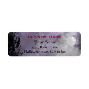 Etiqueta Endereço Novo Personalizado do Céu Raven Raven Pur