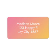 Endereço Ombré de Gradiente Amarelo Colorido Cor-d