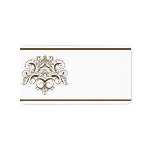 Etiqueta Endereço para correspondência de 1,25" x 2,75" Tan