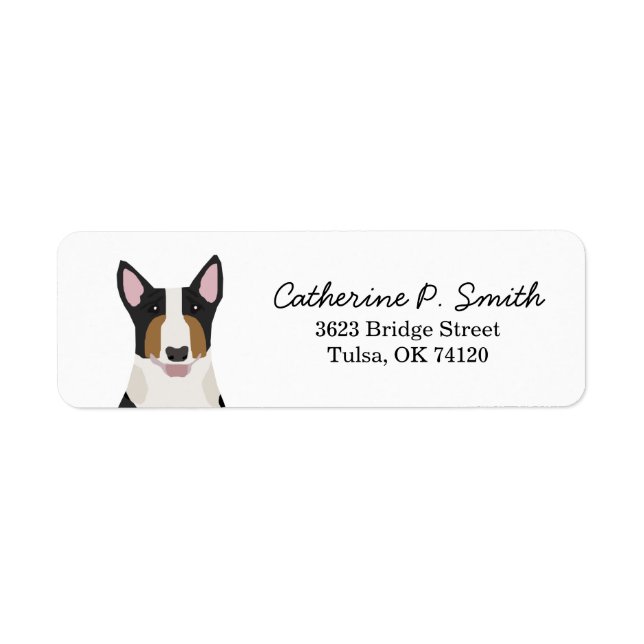 Etiqueta Endereço para devolução Bull Terrier (Frente)