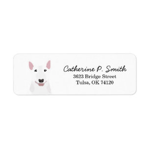 Etiqueta Endereço para devolução Bull Terrier