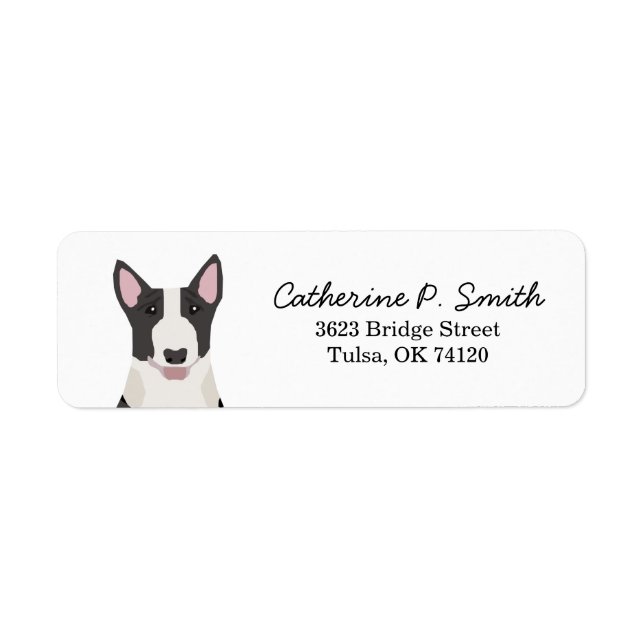 Etiqueta Endereço para devolução Bull Terrier (Frente)