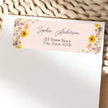 Etiqueta Endereço para devolução de flor selvagem moderno<br><div class="desc">Rótulo de Endereço de Devolução de Flor Selvagem Moderna. Itens correspondentes disponíveis.</div>