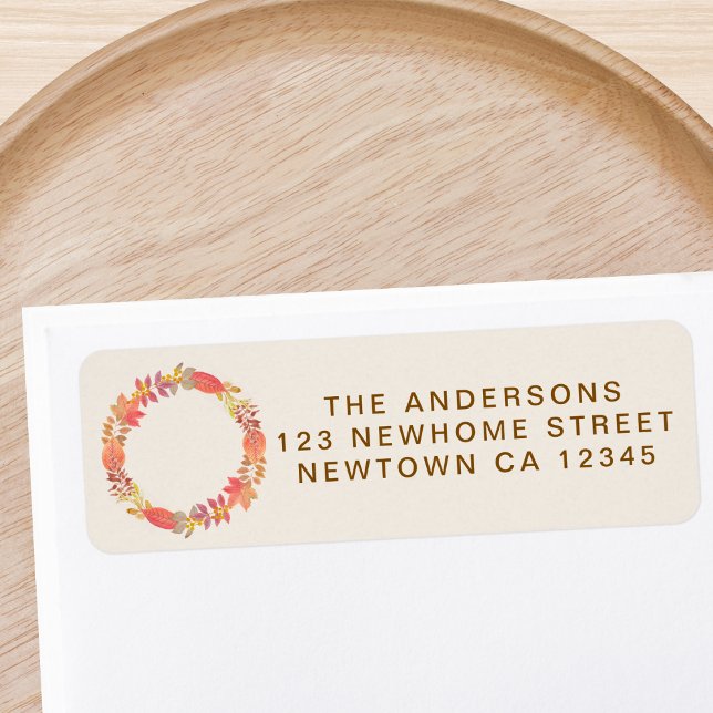 Etiqueta Endereço para devolução de queda (Criador carregado)