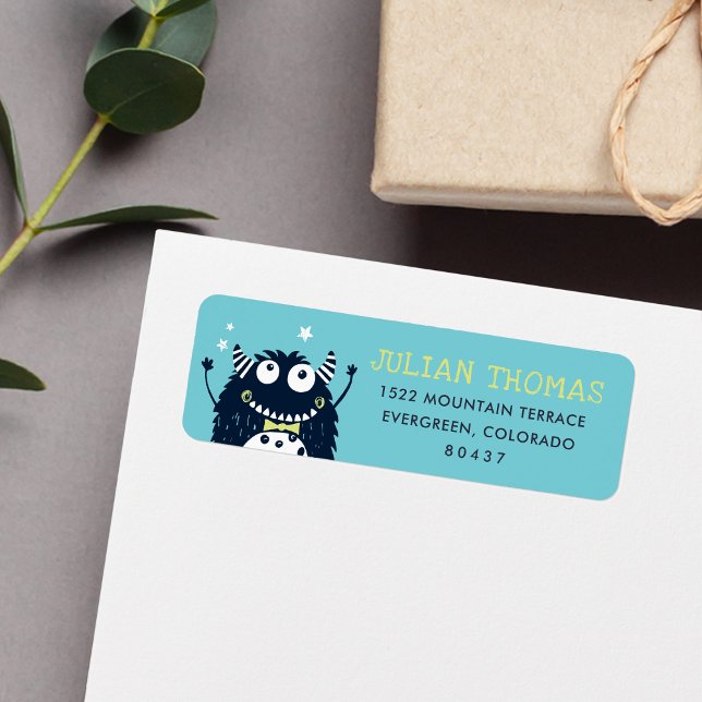 Etiqueta Endereço para devolução do pequeno monstro (Criador carregado)