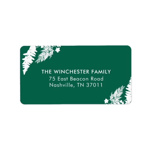 Etiqueta Endereço para Impressões Botânicas (Frente)