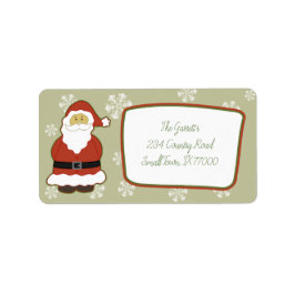 Etiqueta Endereço Personalizado Clássico de Papais noeis de