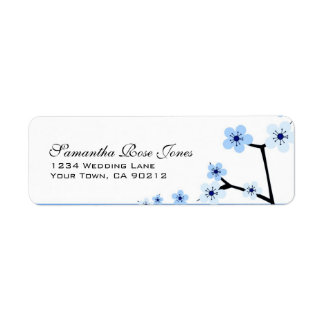 Etiqueta Endereço Personalizado das Flores de Flor de Cerej