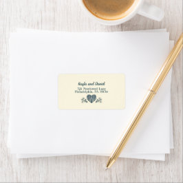 Etiqueta Endereço Personalizado de Casamento de Blooms Eter