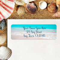 Endereço personalizado de fotos da praia havaiana