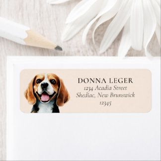Etiqueta Endereço Personalizado do Cão-Beagle