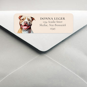 Etiqueta Endereço Personalizado do Cão PitBull
