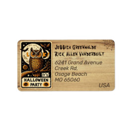 Etiqueta Endereço personalizado do tema artístico exclusivo