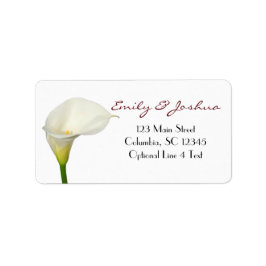 Etiqueta Endereço Personalizado do White Calla Lily