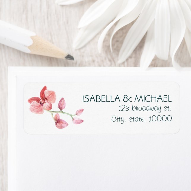 Etiqueta Endereço personalizado tropical de casamento (Insitu)