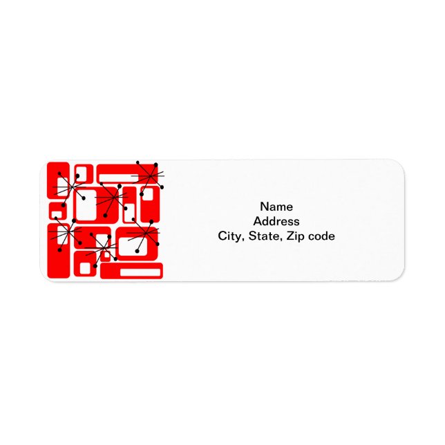 Etiqueta Endereço Retro (Frente)