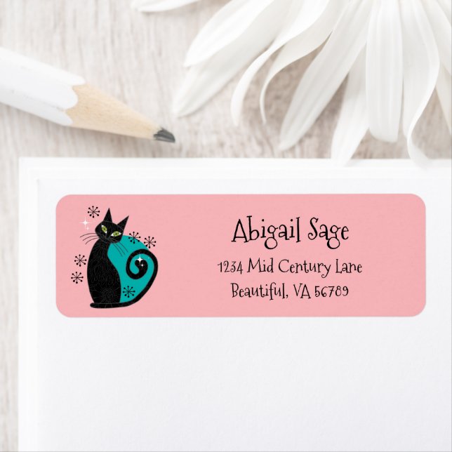 Etiqueta Endereço Retroativo de Cat Atômica Moderno do meio (Insitu)