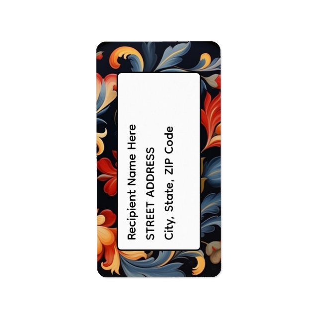 Etiqueta Endereço Roseink Rosemaling 1 de 6 (Frente)