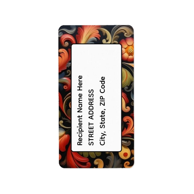 Etiqueta Endereço Roseink Rosemaling 4 de 6 (Frente)