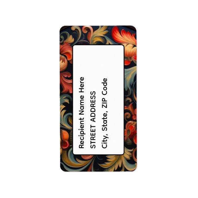 Etiqueta Endereço Roseink Rosemaling 6 de 6 (Frente)