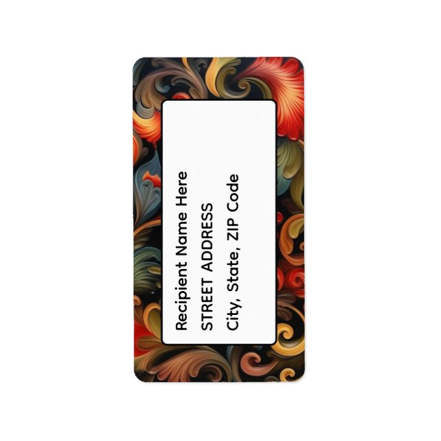 Etiqueta Endereço Rosepaint Rosemaling 2 de 6 (Frente)