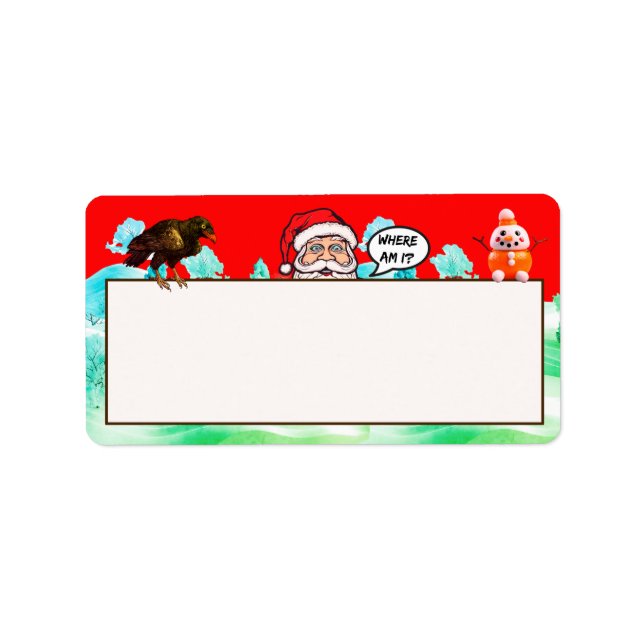 Etiqueta Endereço/rótulo de envio do PAPAI NOEL PERDIDO (Frente)