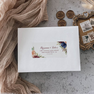 Etiqueta Endereço RSVP de Casamento da Caligrafia Dourada